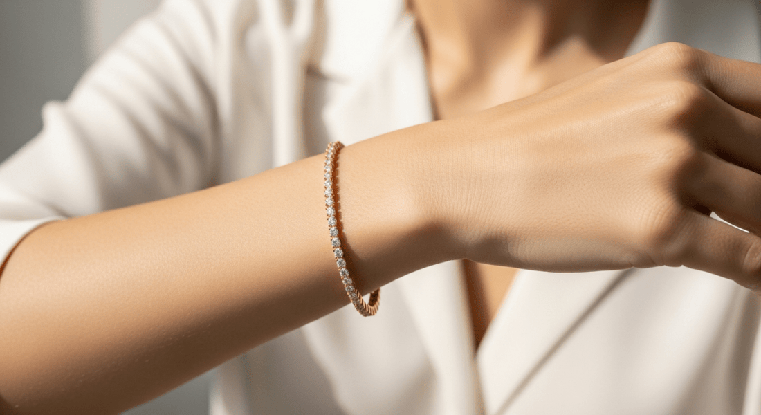 Brățara Premium Tennis Lyra: Eleganța bijuteriilor placate cu aur 18k cadoul perfect - Kdeco.ro - Bijuterii Premium Placate cu Aur 18K