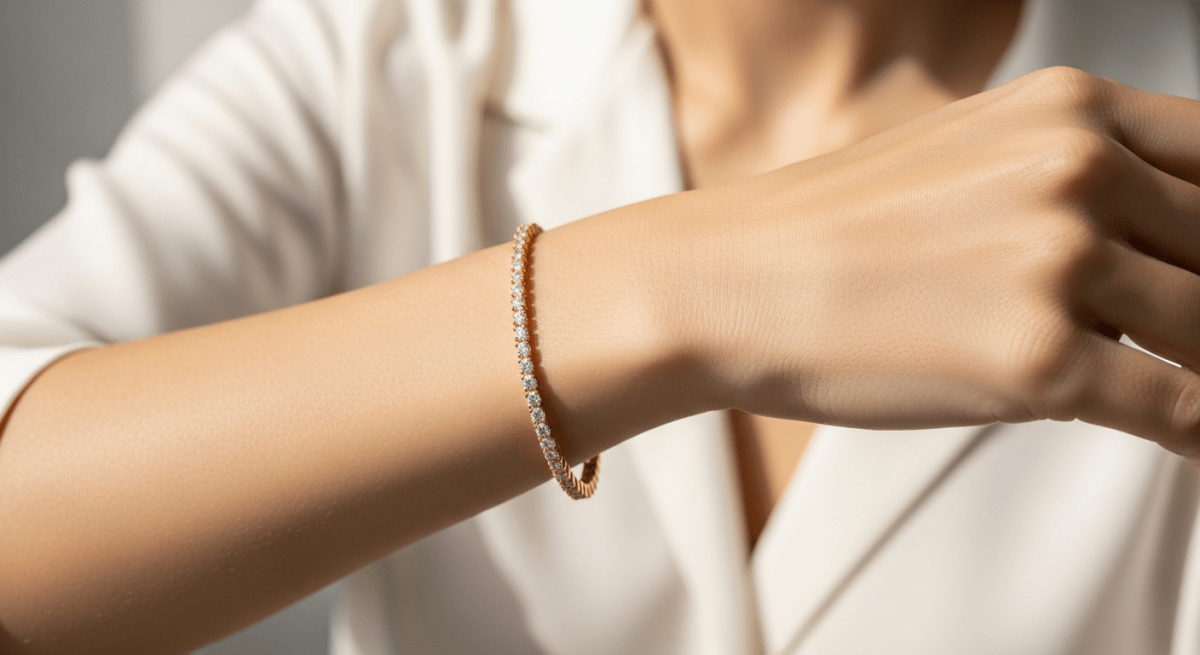 Brățara Premium Tennis Lyra: Eleganța bijuteriilor placate cu aur 18k cadoul perfect - Kdeco.ro - Bijuterii Premium Placate cu Aur 18K