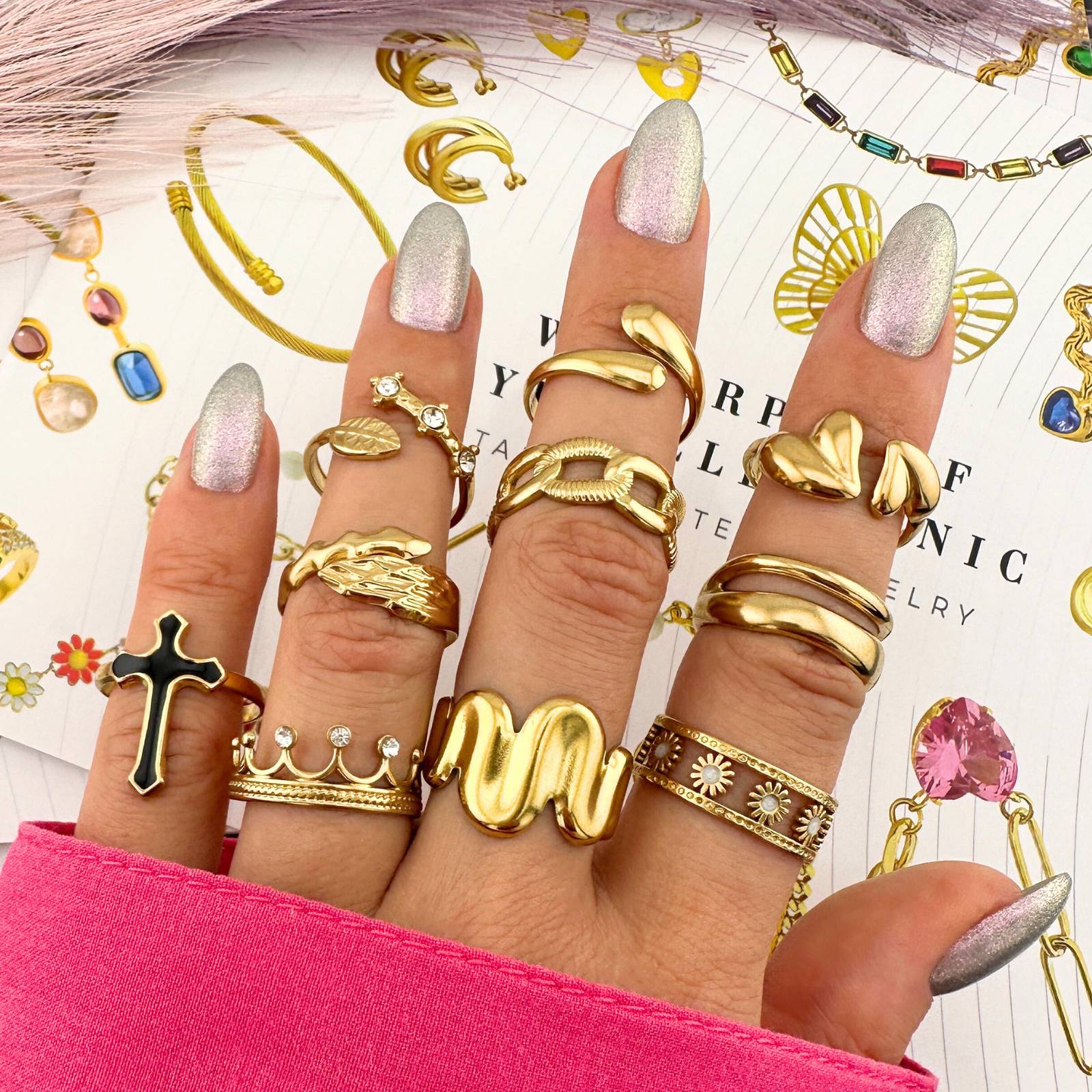 Inel Elara Premium din inox cu Design Minimalist, placat cu aur 18K