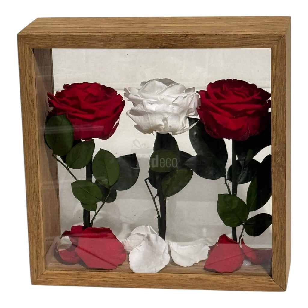 Aranjament de Masă cu Trandafiri Criogenați – Eleganță și Simbol al Iubirii, 27x27 cm - Kdeco.ro