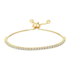 Brățară Tennis Lyra din inox cu pietre zirconiu cubic, placată cu aur 18K - Kdeco.ro