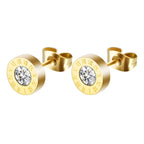 Cercei Auria Premium Luxury din inox cu zirconiu cubic, placati cu aur 18K - Kdeco.ro