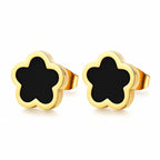 Cercei Bella din inox cu Design Floral Delicat Finisaj Luminos, placată cu aur 18K - Kdeco.ro