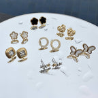 Cercei Bella din inox cu Design Floral Delicat Finisaj Luminos, placată cu aur 18K - Kdeco.ro