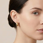 Cercei Lyra Zirconiu Cubic Premium din inox cu Zirconiu Cubic, placati cu aur 18K - Kdeco.ro
