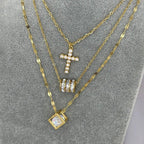 Colier Elora din inox cu pandantiv cu zirconiu cubic premium finisat, placat cu Aur 18K - Kdeco.ro
