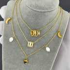 Colier Premium Aurea din inox cu pandantiv cu Zirconiu Cubic, placat cu Aur 18K - Kdeco.ro