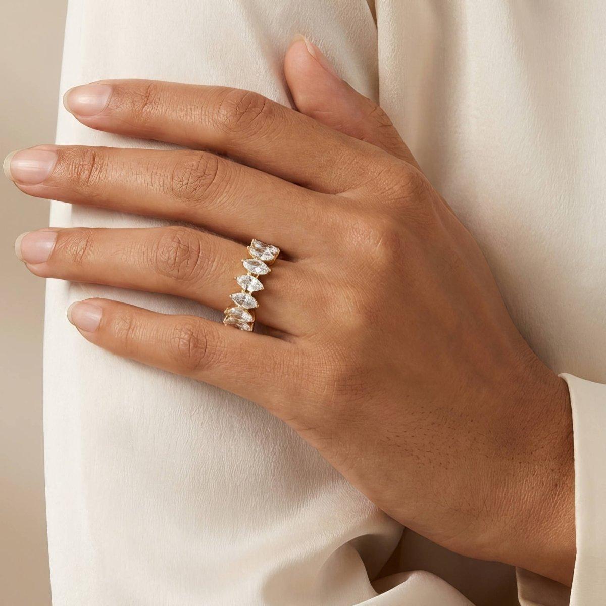 Inel Lunex Premium din inox cu zirconiu cubic fin luciu discret, placat cu aur 18K - Kdeco.ro