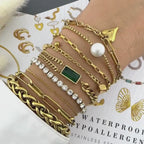 Brățară Premium Tennis Zella inox cu pietre zirconiu cubic, placată cu Aur 18K