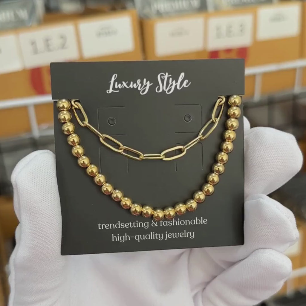 Brățară Premium Inox Duna Design Dual Type Eleganta Placată cu Aur 18K