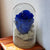 Trandafir Criogenat albastru in cupola mica 5x9,5cm (marturie)-Kdeco.ro