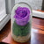 Trandafir Criogenat lila in cupola mica 5x9,5cm (marturie)-Kdeco.ro