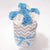 Cutie 9 Trandafiri Criogenati XL Ø6,5cm mix alb-bleu, cu mesaj - Kdeco.ro