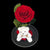 Trandafir Criogenat Bonita Rosu in Cupola Mare cu Ursulet de Plus - Kdeco.ro
