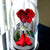Trandafir Criogenat in forma de inima Ø9cm in cupola 15x25cm - Kdeco.ro