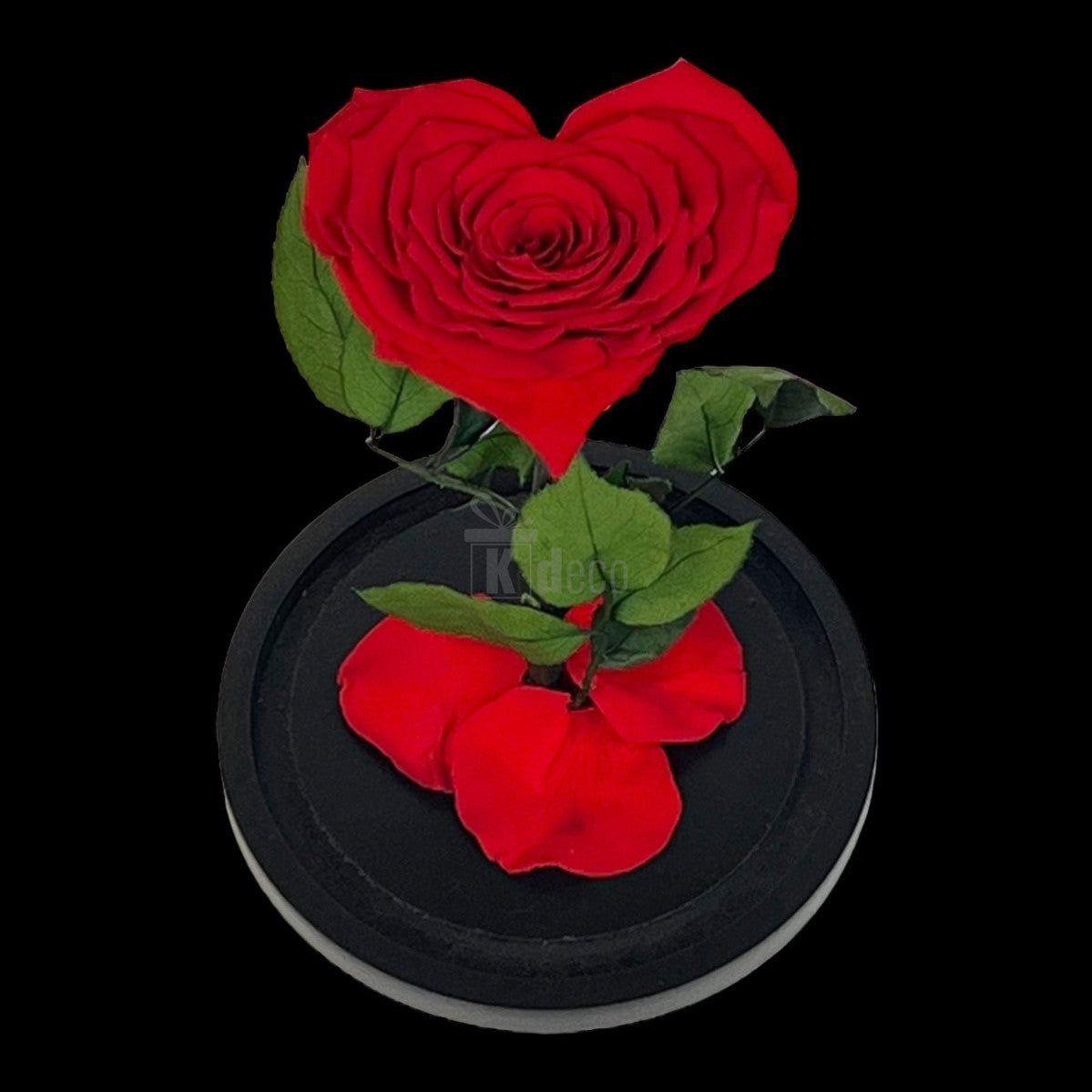 Trandafir Criogenat Inima Rosie, 15x25cm - Kdeco.ro