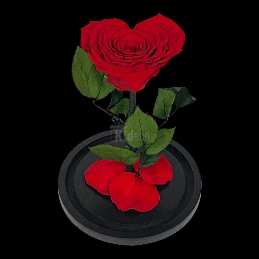 Trandafir Criogenat Inima Rosie, 15x25cm - Kdeco.ro