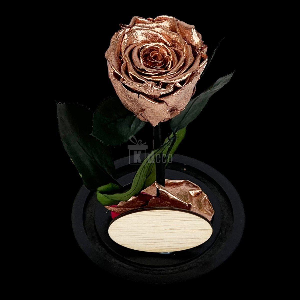 Trandafir Criogenat Lux XL Cupru Ø6.5cm în Cupolă 10x20cm - Kdeco.ro