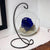 Trandafir Criogenat Nemuritor Albastru în Glob de Sticlă Suspendat 12cm - Kdeco.ro